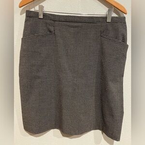 Classic Black and White Checkered Skirt